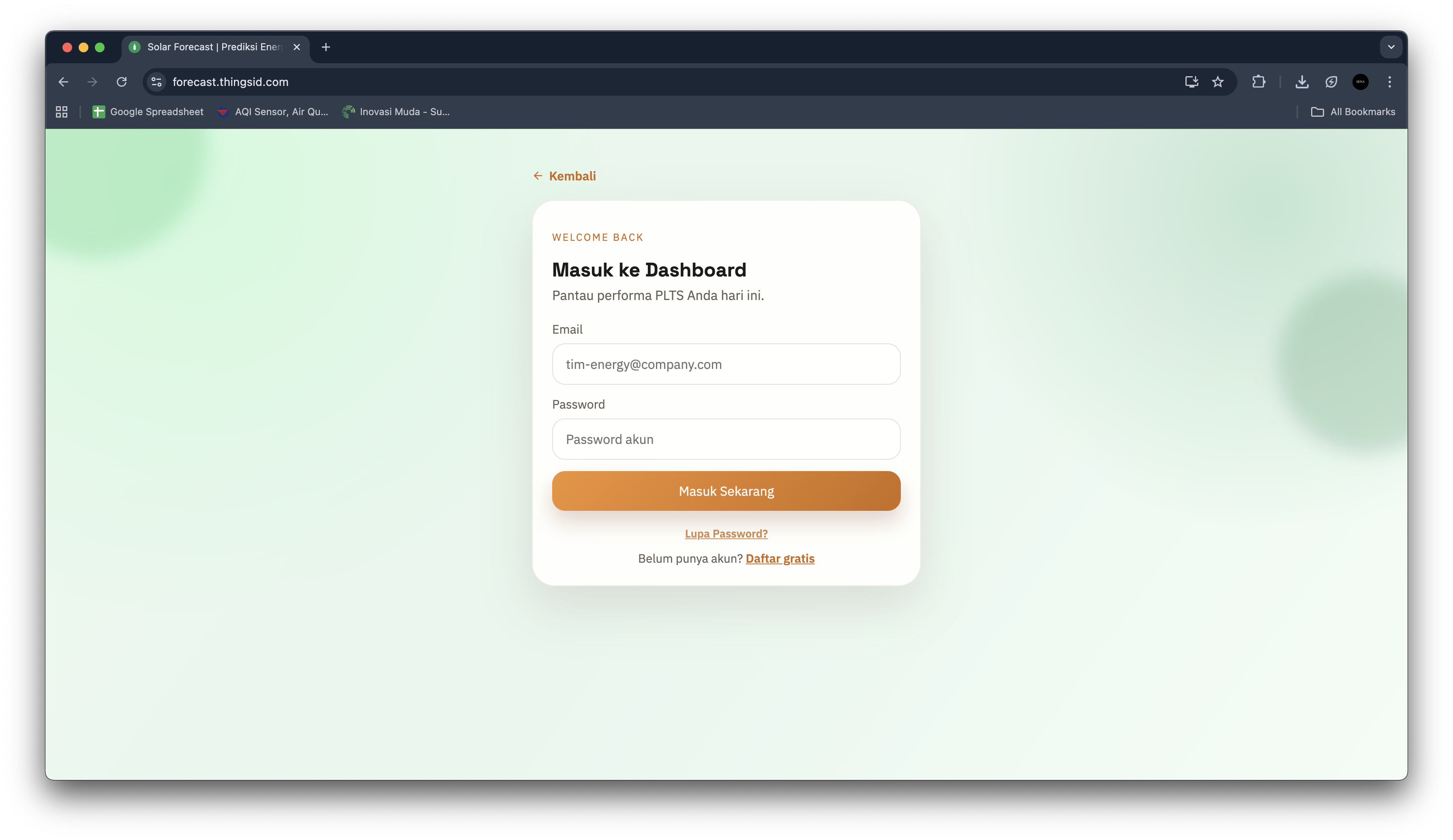 Overview produksi energi